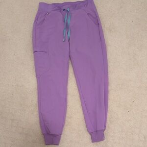 FIGS Lilac Technical Top with White Logo